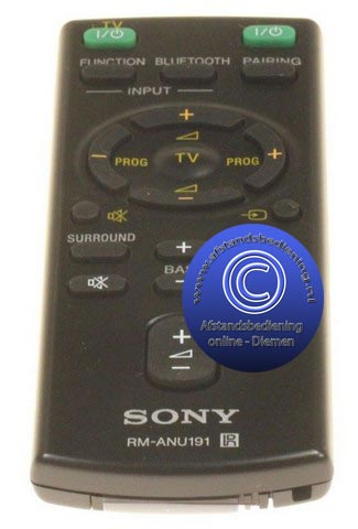 Ricambio RM-ANU192 Telecomando Sostitutivo Per Sistemi Home Theatre Sony - Compatibile Con HT-CT60BT, SA-CT60BT, SS-WCT60 Controllo Remoto Sony Soundbar